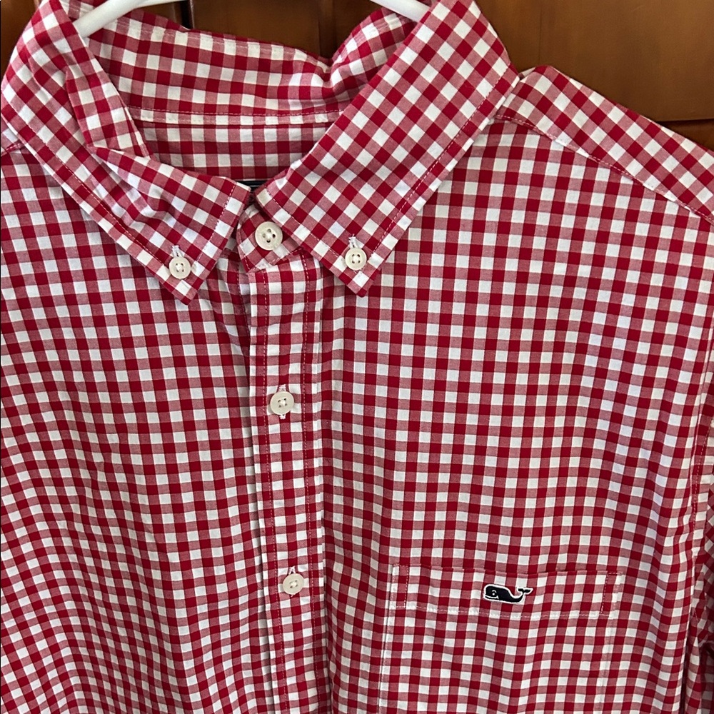 Vineyard Vines Red Gingham Button-Down Shirt - image 2